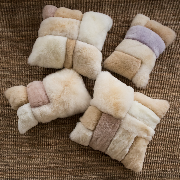 Intiearth - Alpaca Colorbock Lumbar Pillow - Sandstone