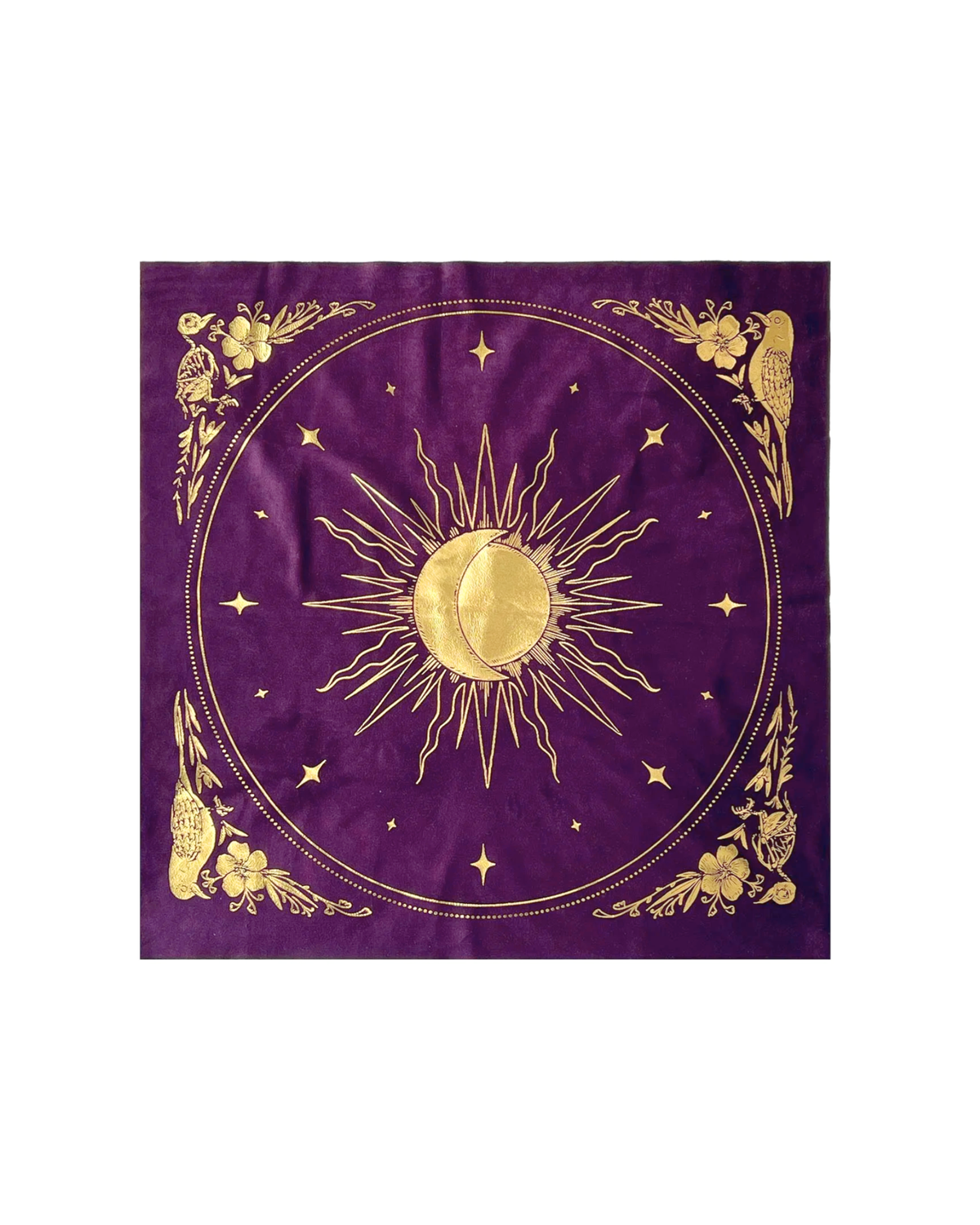 13th Press - Altar Cloth - "Celestial" - Purple Velvet + Gold Foil
