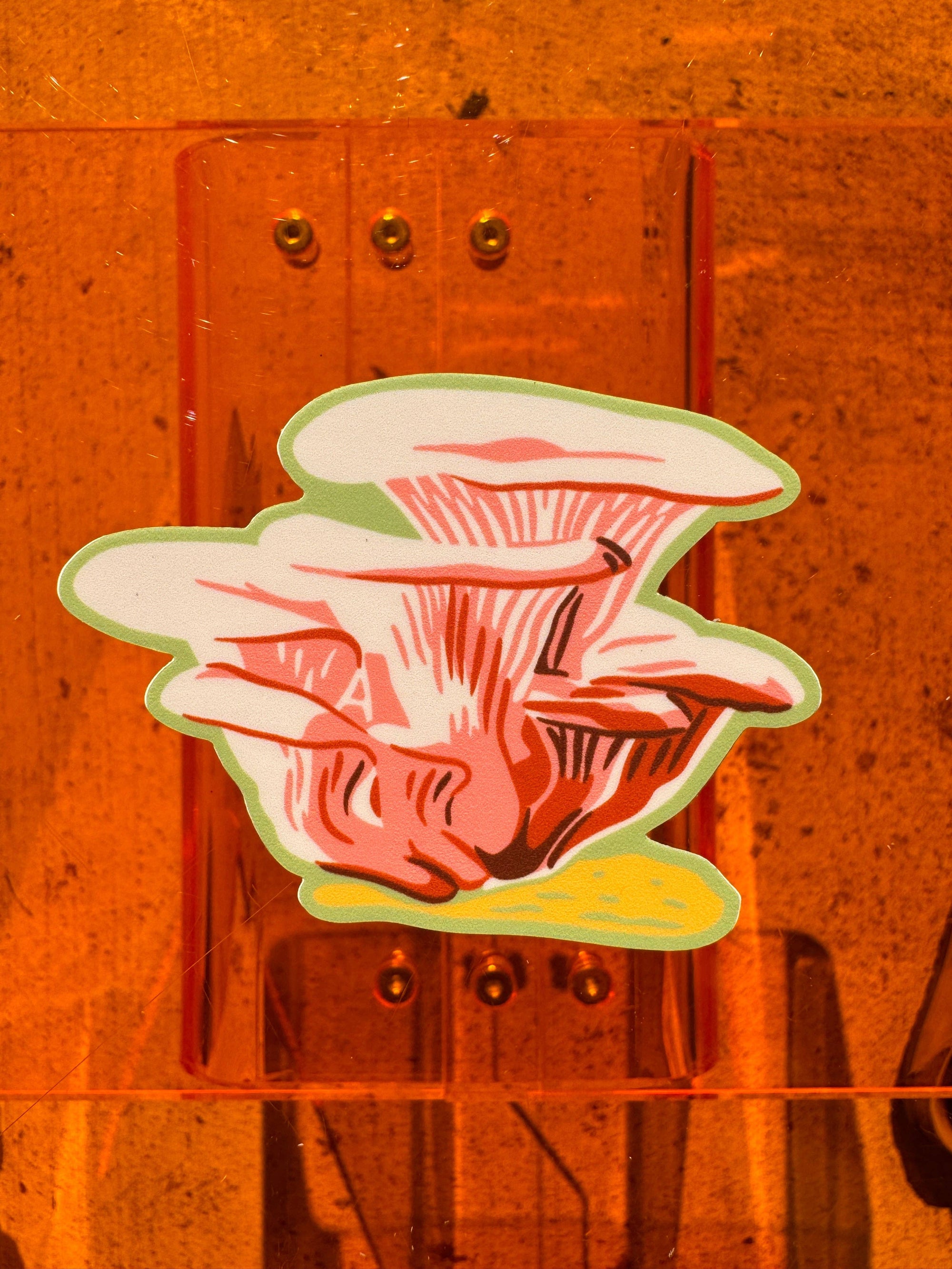 Long Lost Studio - Pink Oyster Mushroom Sticker