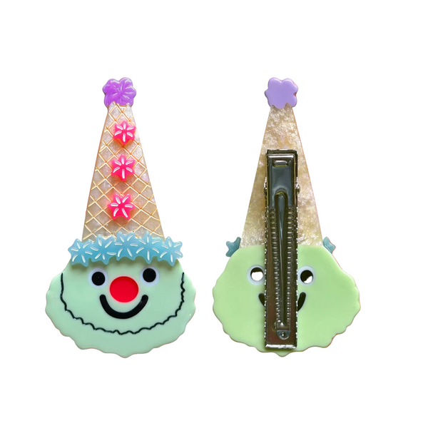 Ice Cream Clown Hair Clip