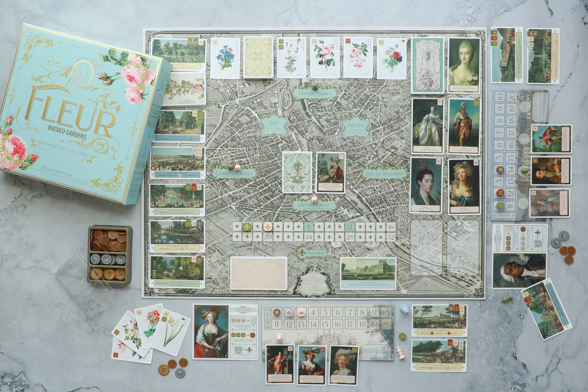 La Fleur - Board Game - Chateau Gardens in Rococo France