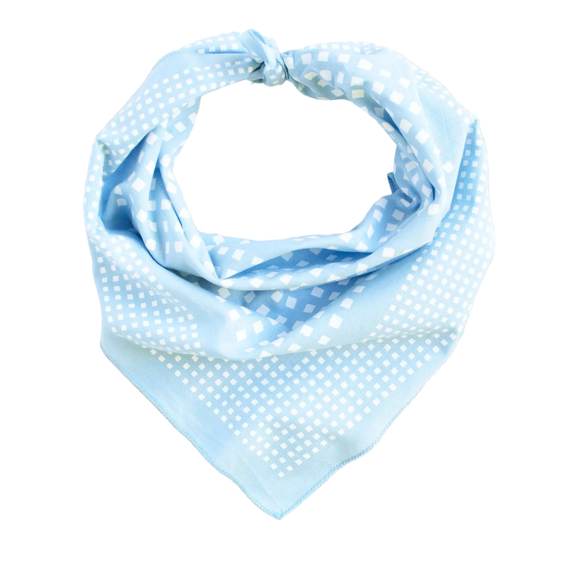 Windowpane Bandana - Light Blue