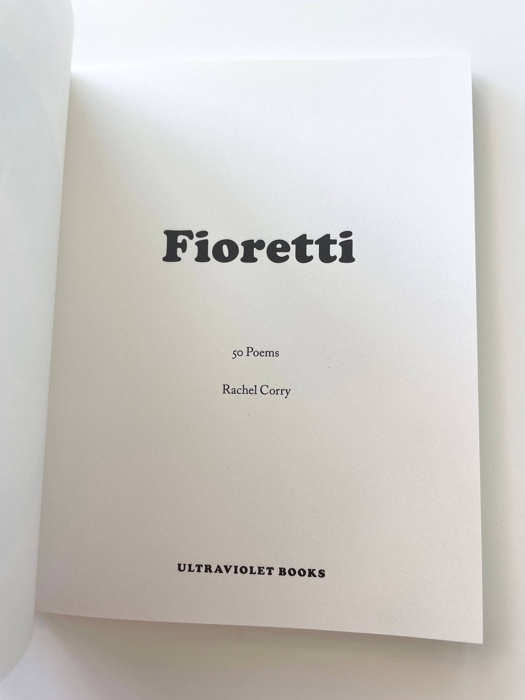 Fioretti - A collection of 50 Original Poems