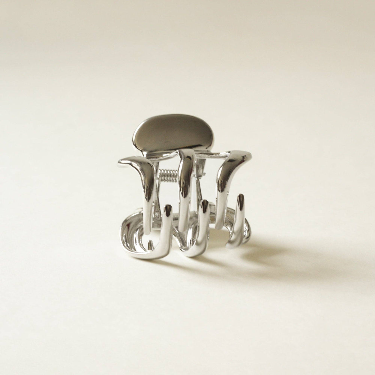 nar'sha - Metal Hair Claw Clip - Silver