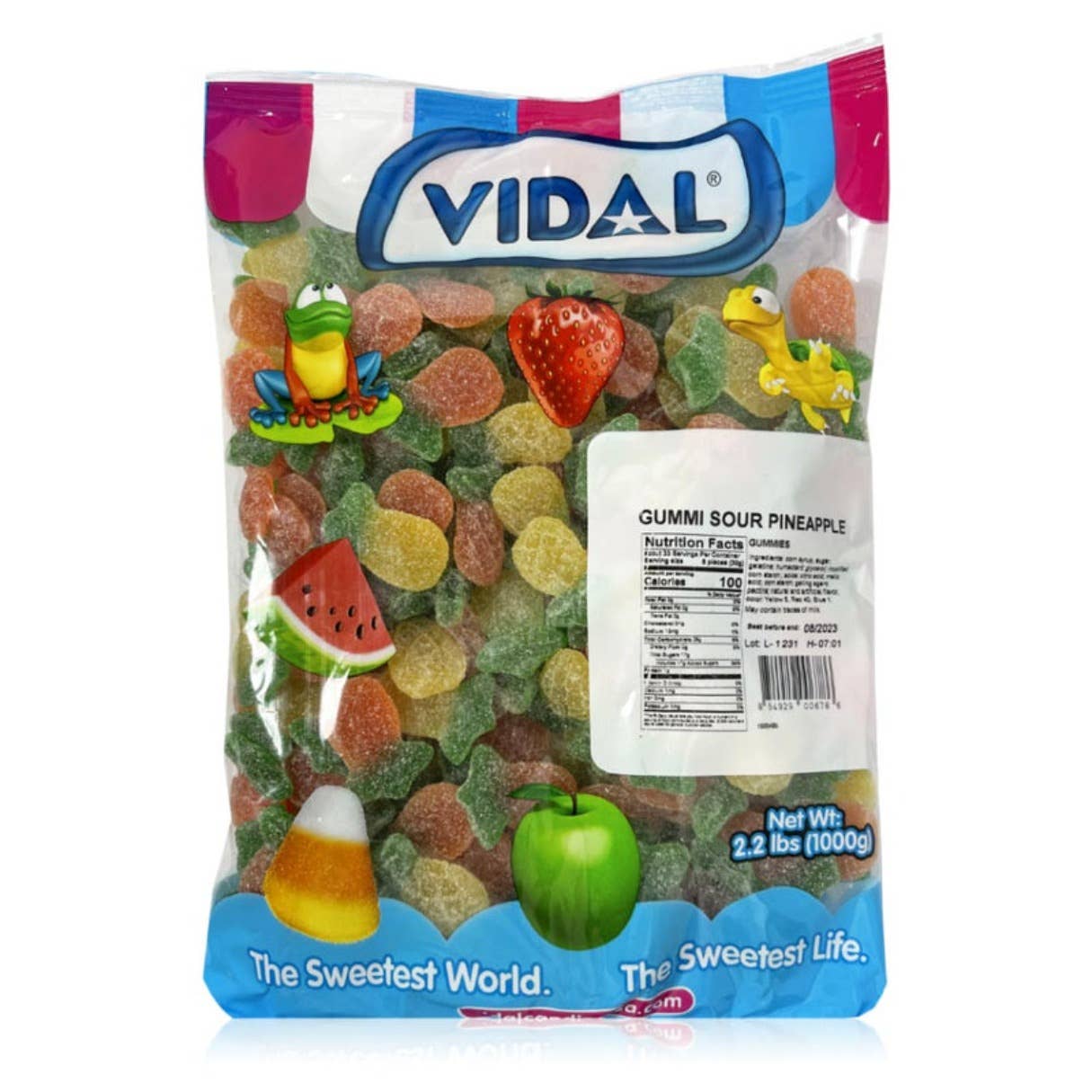 I Got Your Candy - Vidal Gummi Sour Pineapples Bag  2.2lb - 1ct