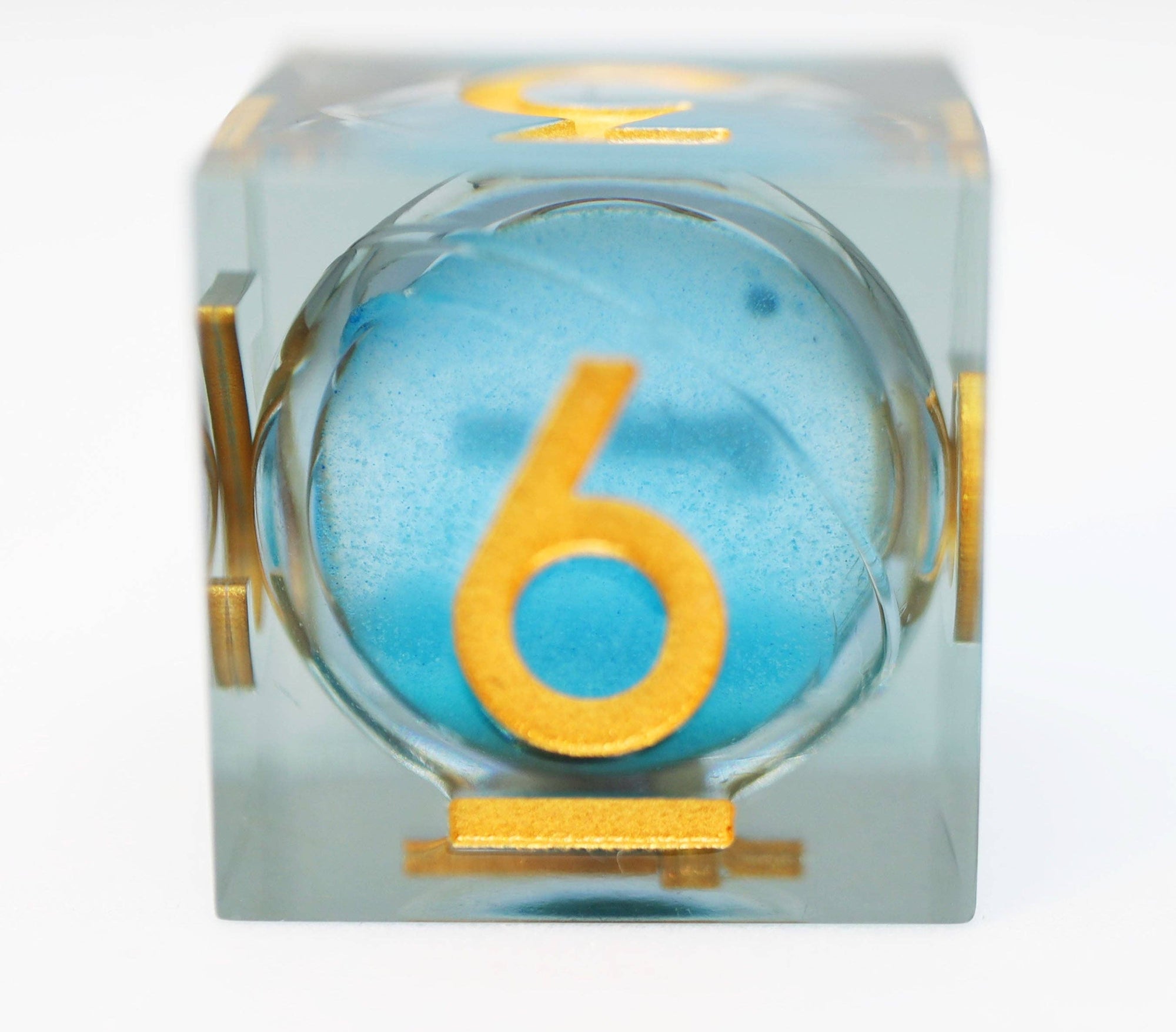 Sharp Edge - Glow in the Dark - Liquid Core - Dice Set - Blue Specter