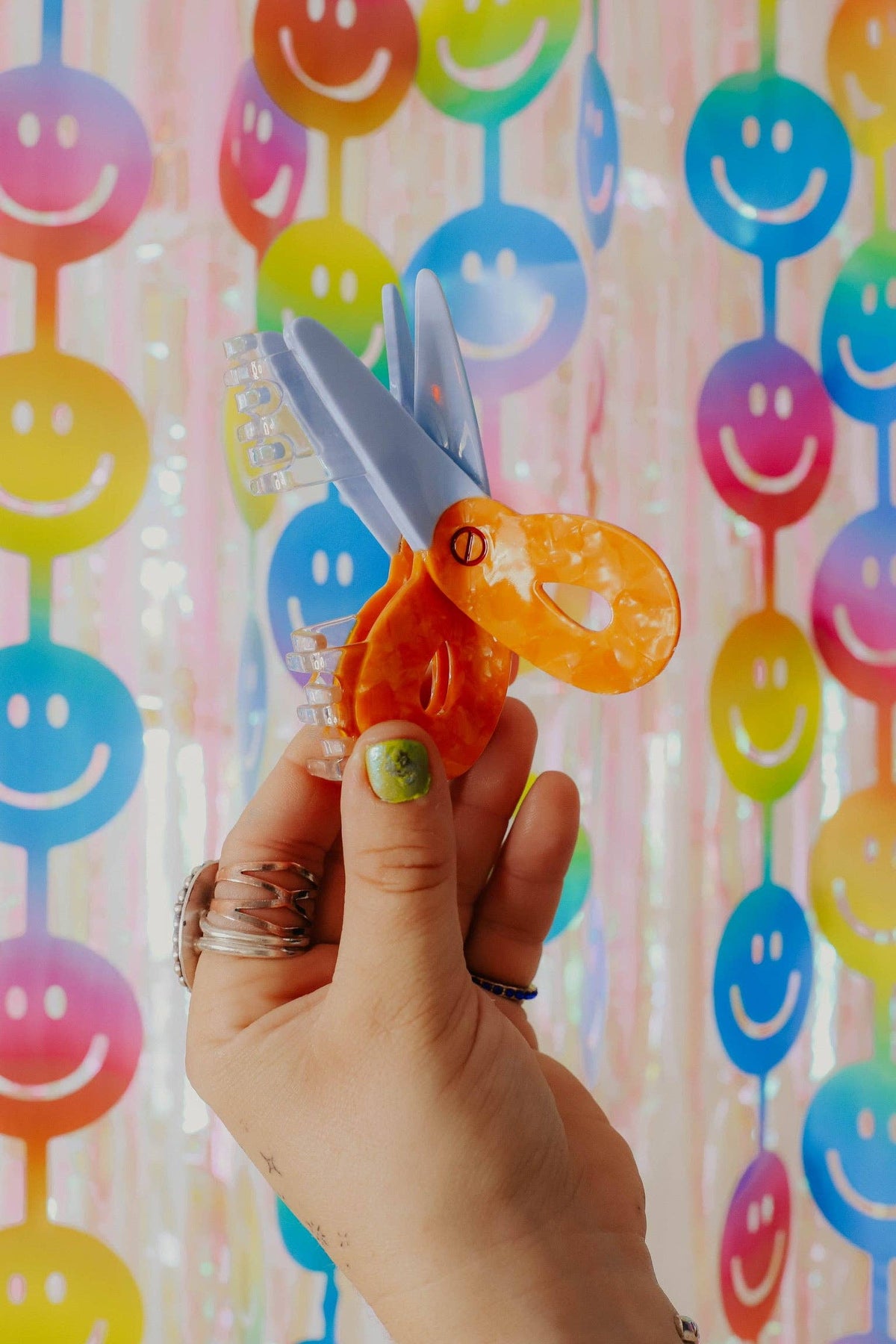 The Peach Fuzz - Scissors Hair Claw: Large
