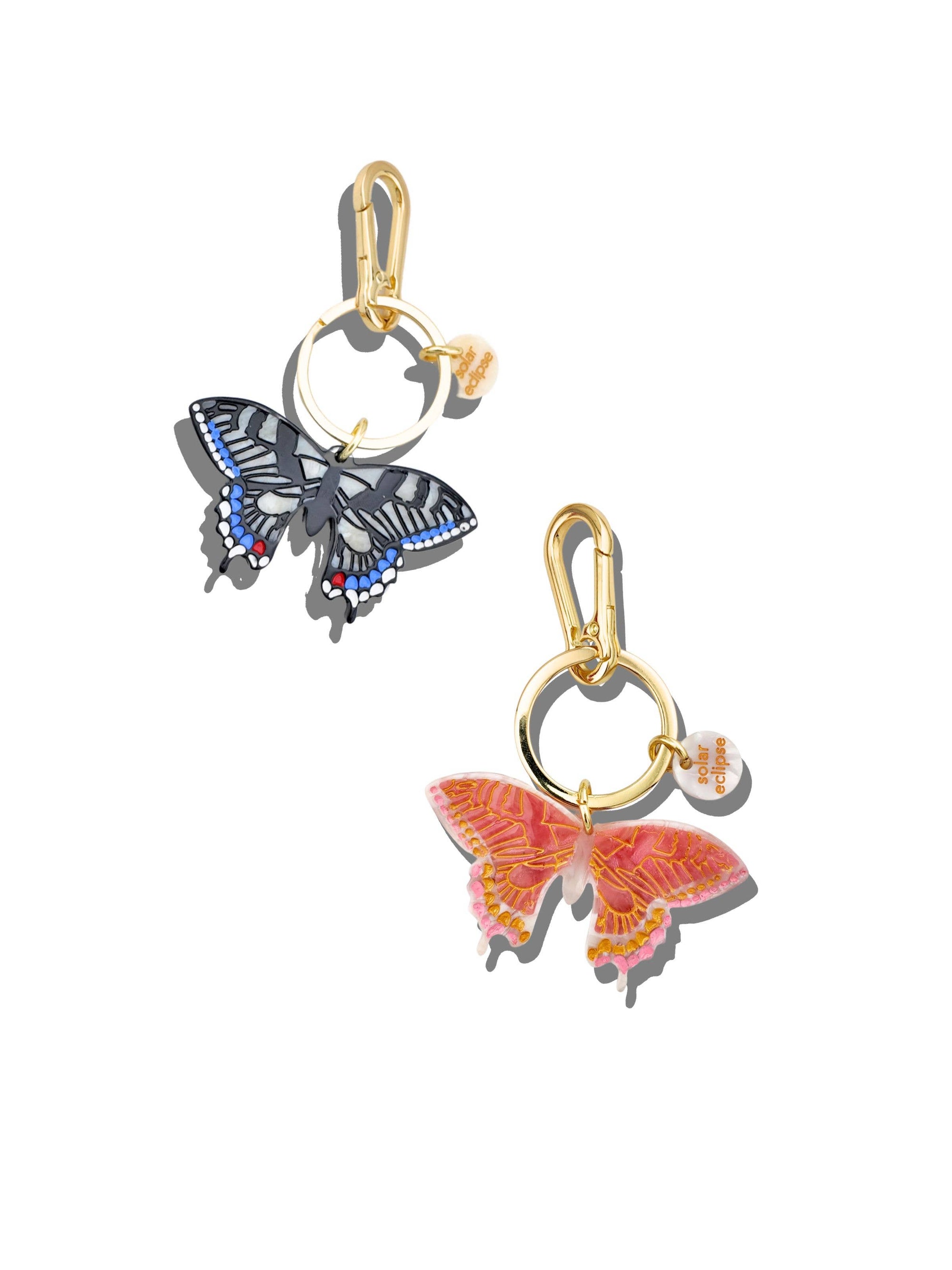 Solar Eclipse - Bag Charm + Keychain - White Swallowtail