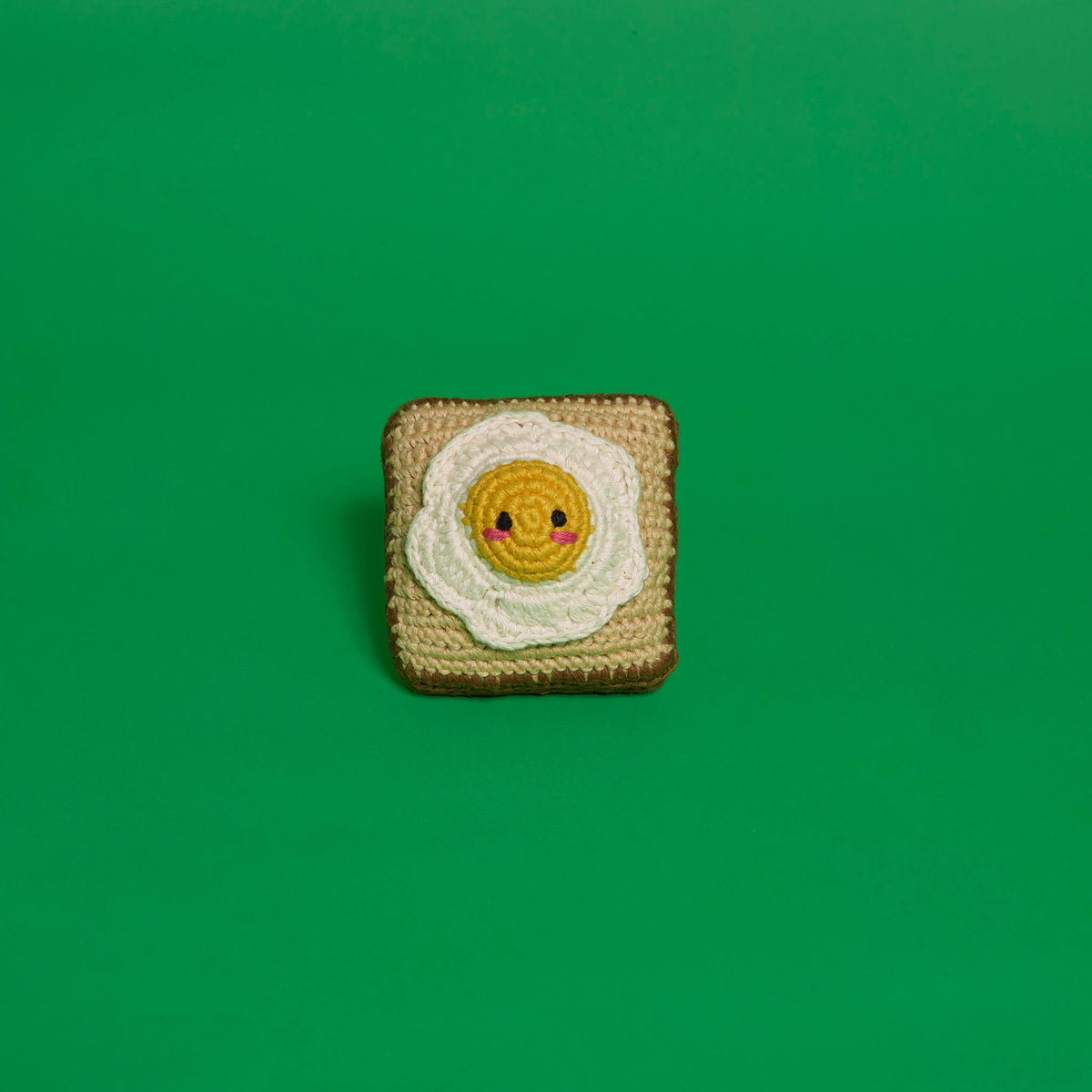 Ware of the Dog - Hand Crochet Dog Toy - Egg & Toast