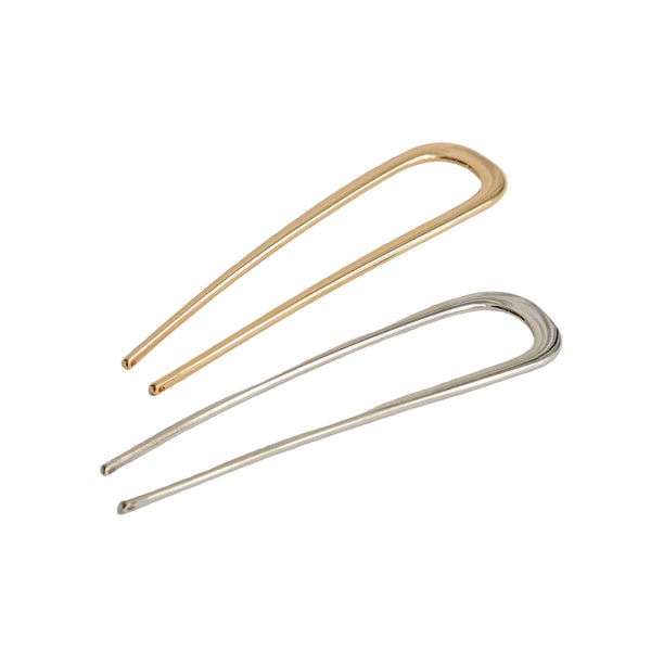 nar'sha - Bent U-Shaped Hair Stick - Gold