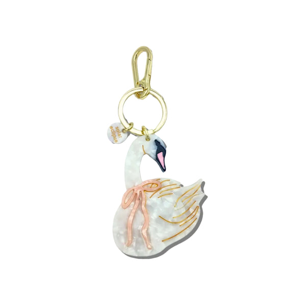 Solar Eclipse - Bag Charm + Keychain - Bow Swan