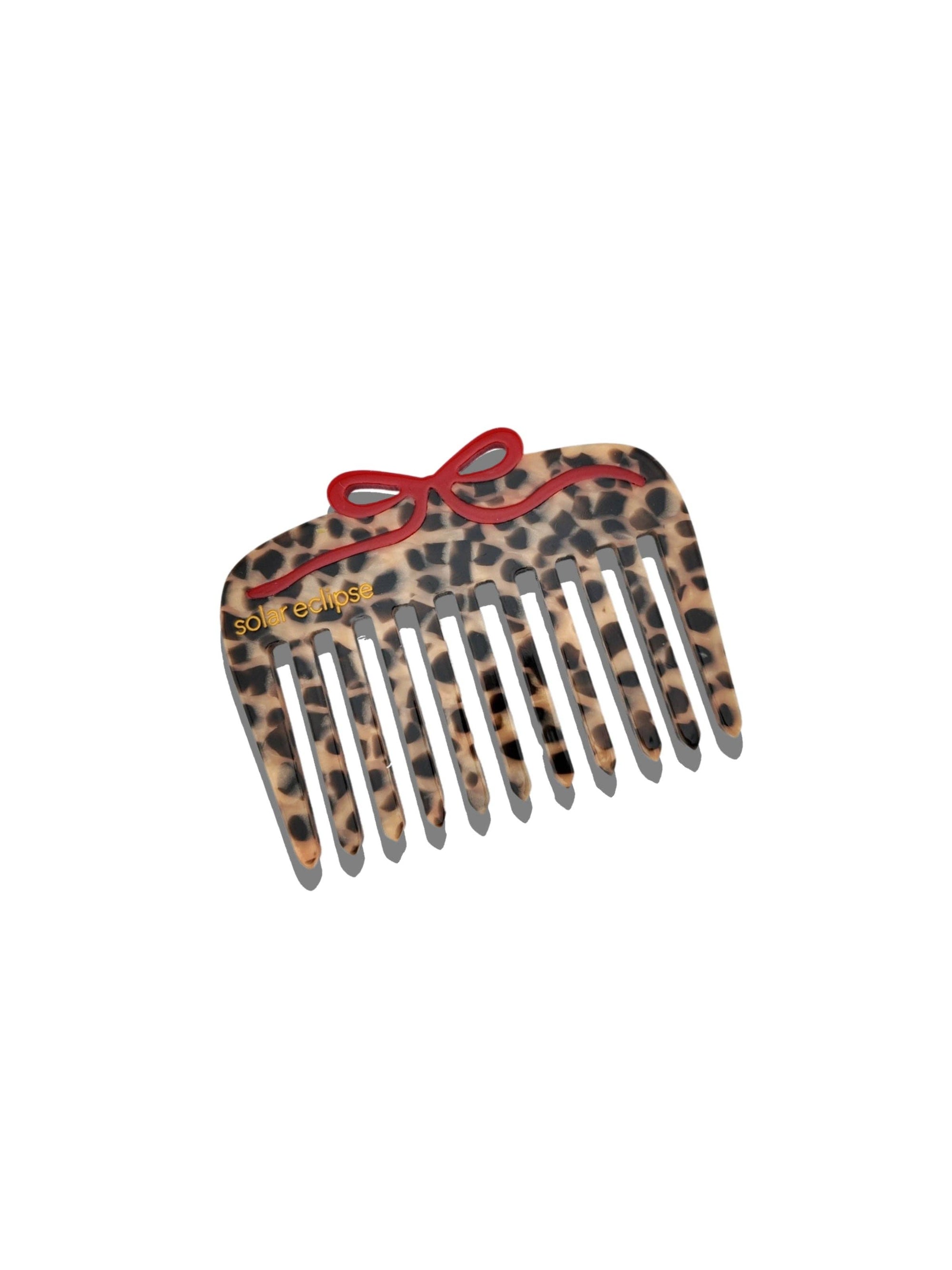 Solar Eclipse - Leopard Bow Pocket Hair Comb