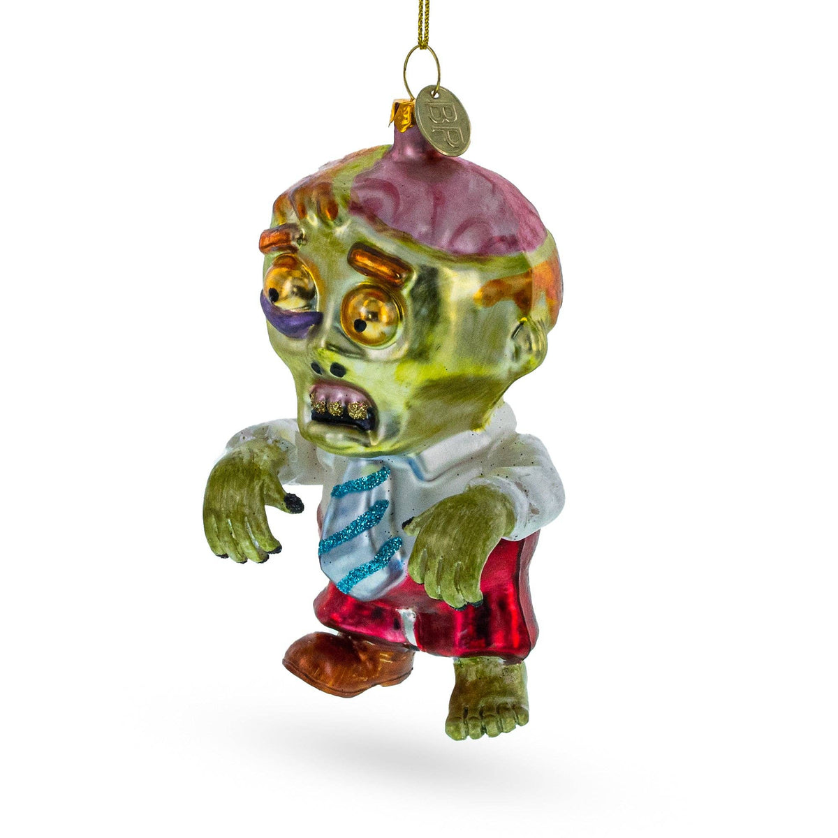 Walking Zombie - Glass Ornament