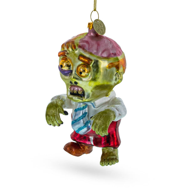 Walking Zombie - Glass Ornament