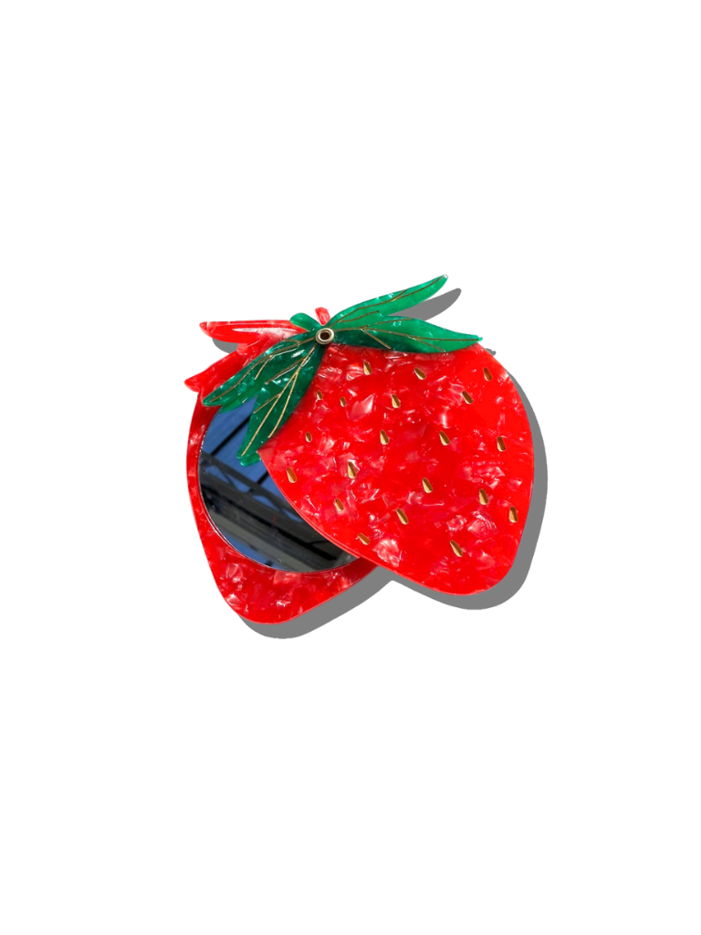 Solar Eclipse - Strawberry Compact Mirror