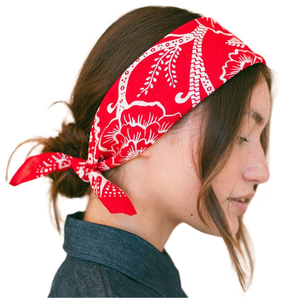 Cotton Ramble Bandana - Red Hot