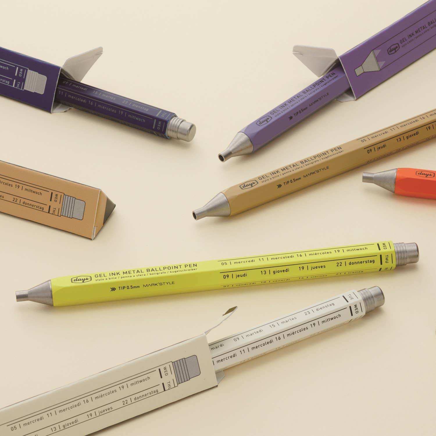 MARK'STYLE - Gel Metal Ballpoint Pen - White