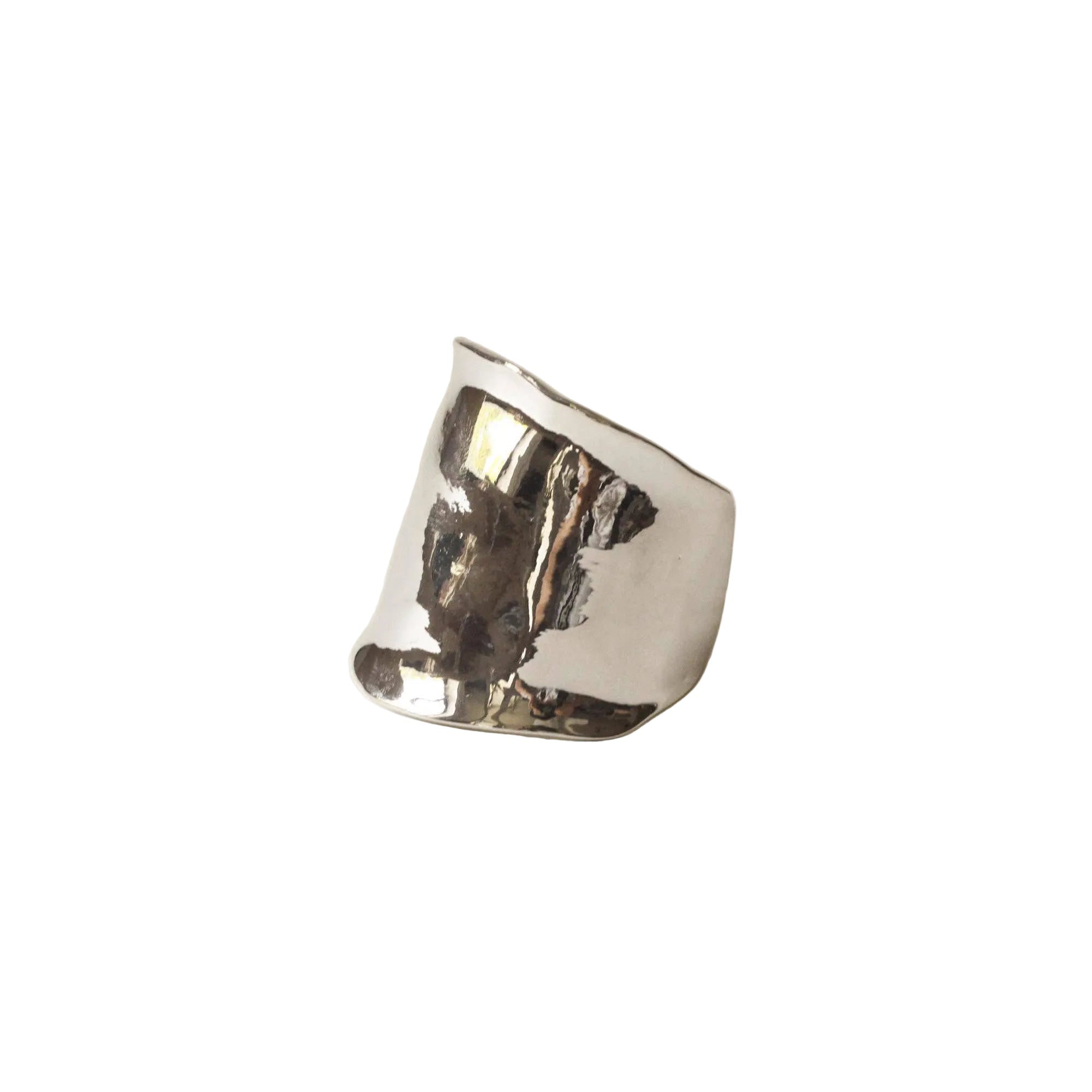 nar'sha - Metal Hair Ponytail Cuff Stick - Silver