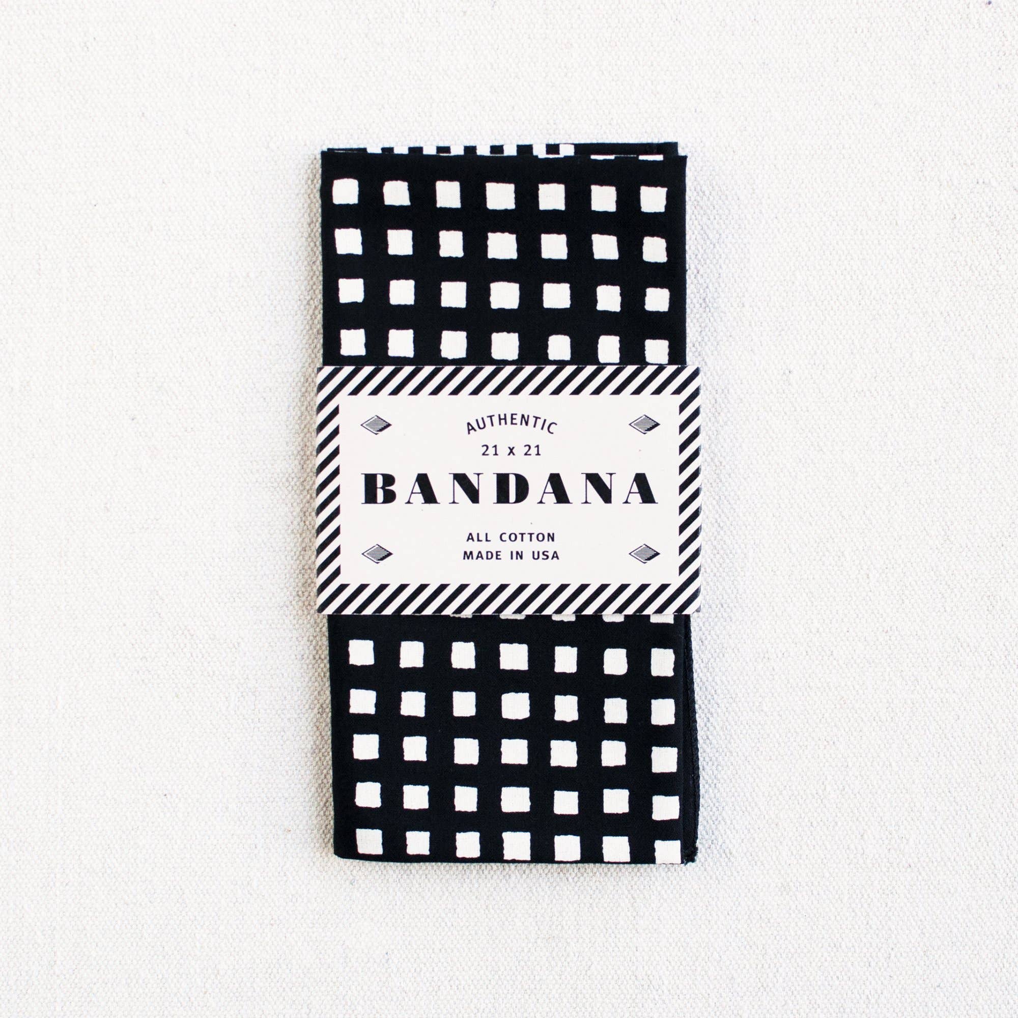 Windowpane Bandana - Black