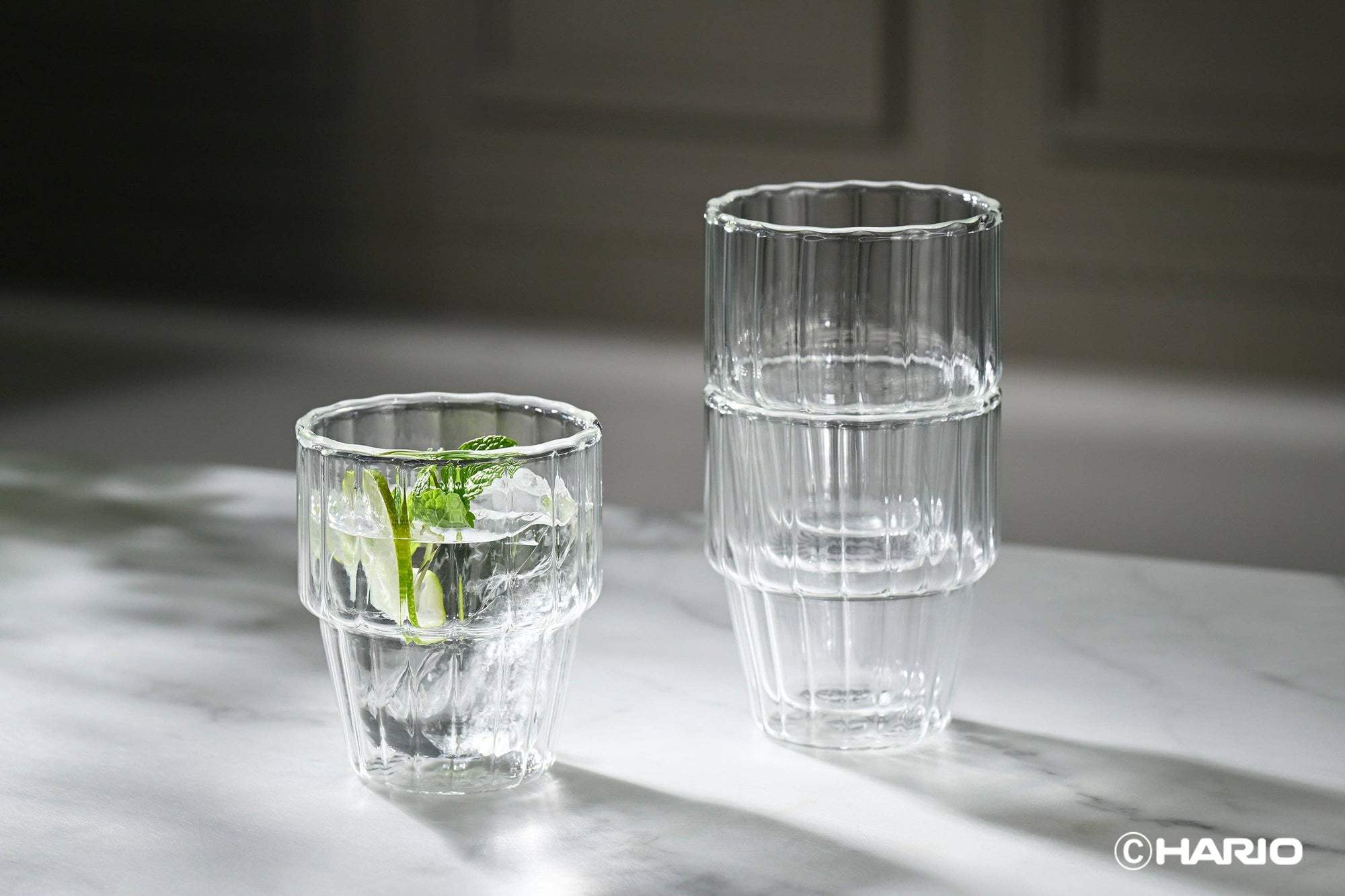 Hario - Double Wall Stacking Glass 300mL: Set of 2
