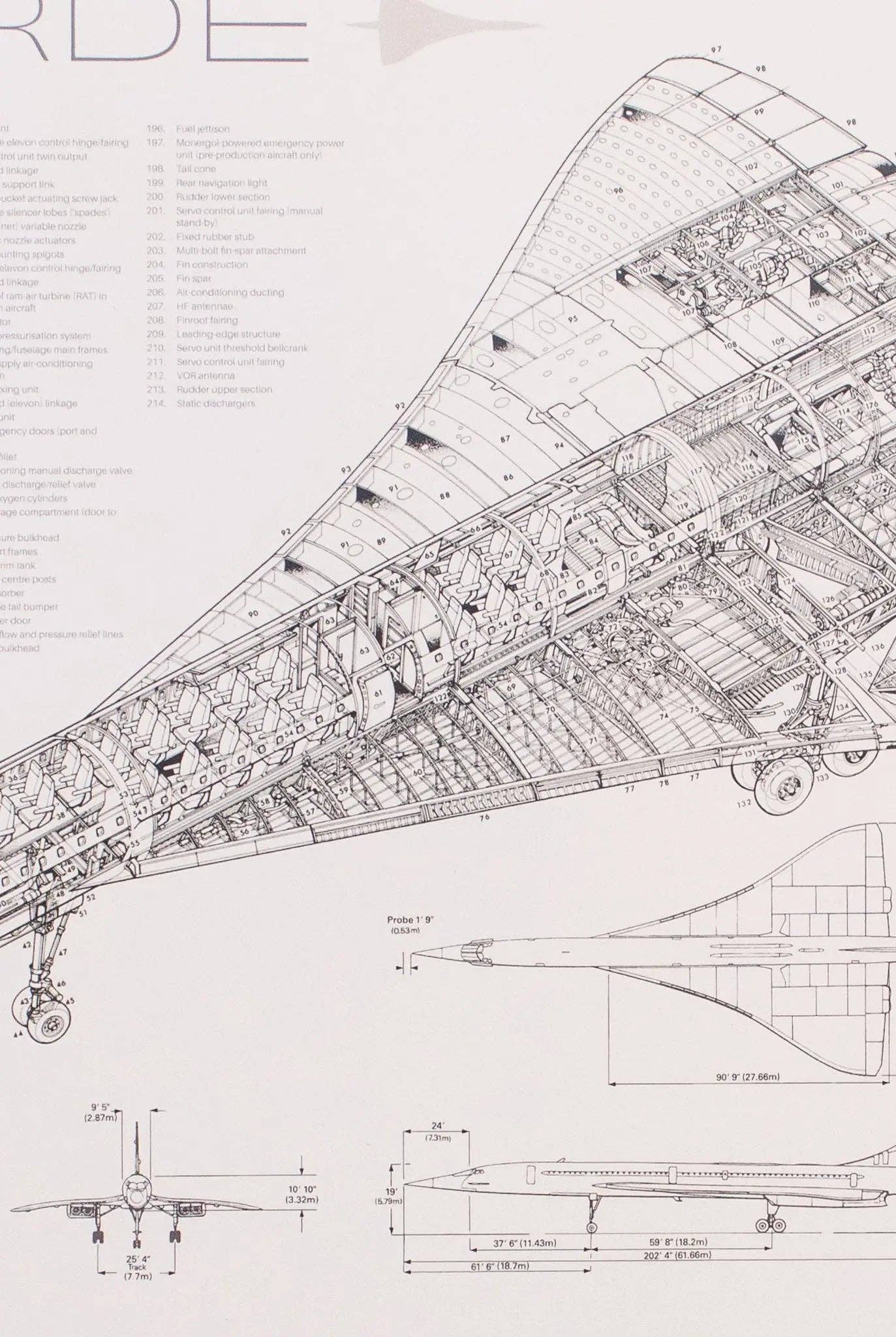 Concorde Supersonic Airliner Schematic