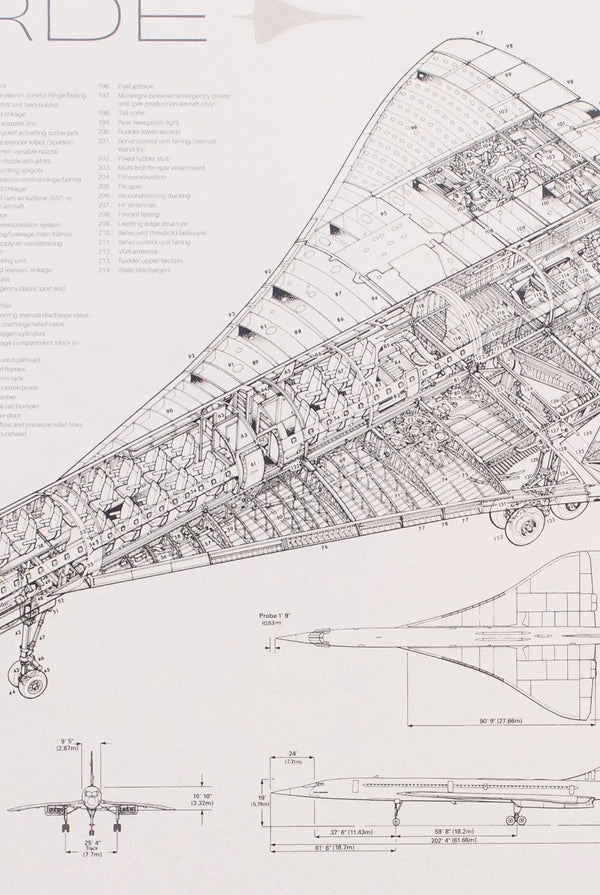 Concorde Supersonic Airliner Schematic