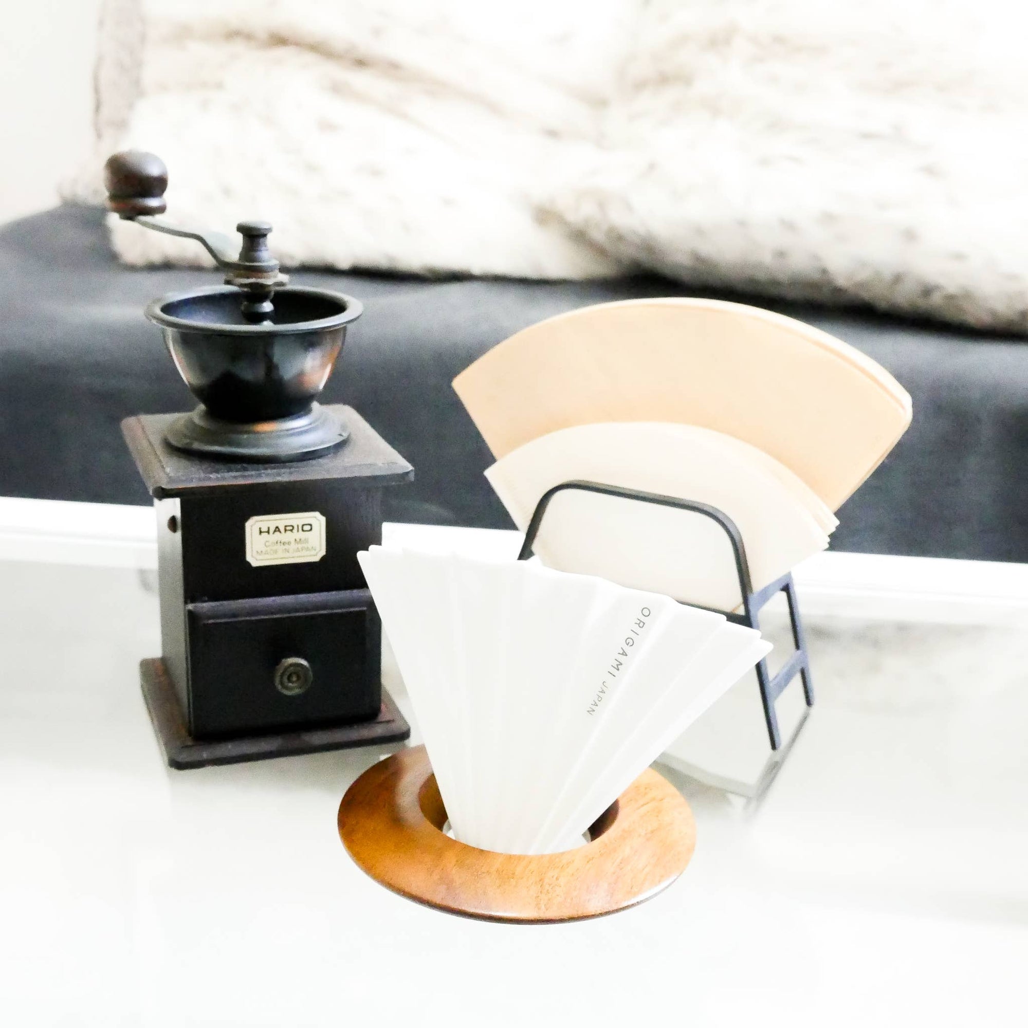 Origami - Pour Over Coffee Dripper - Porcelain M - Matte Black