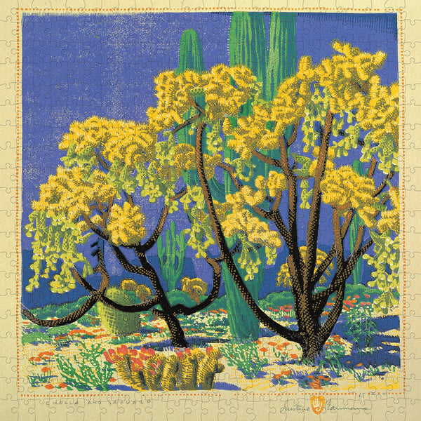 Gustave Baumann: Cholla and Sahuaro 500-piece Jigsaw Puzzle