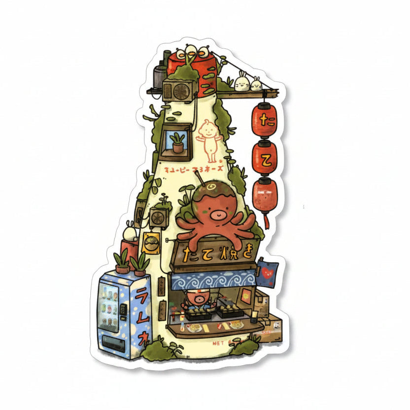 Kewpie Mayo Takoyaki Shop Sticker