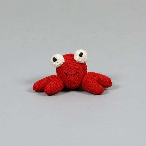 Ware of the Dog - Hand Crochet Cotton Dog Toy - Crab