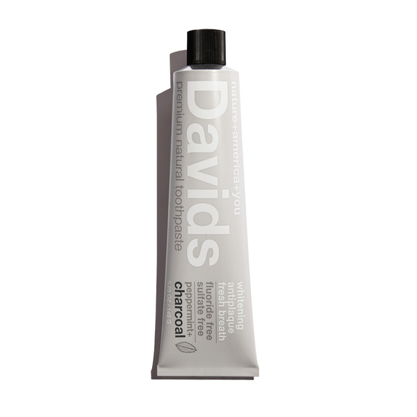 Davids - Premium Natural Toothpaste - Charcoal + Peppermint