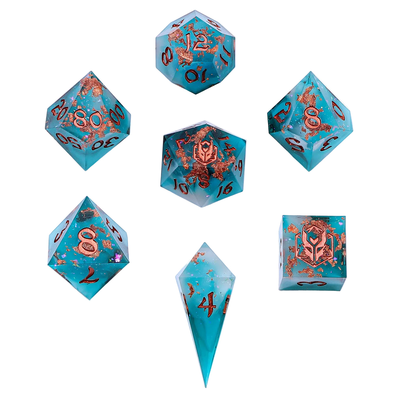 Sharp Edge Resin Dice Set - Cloudfall
