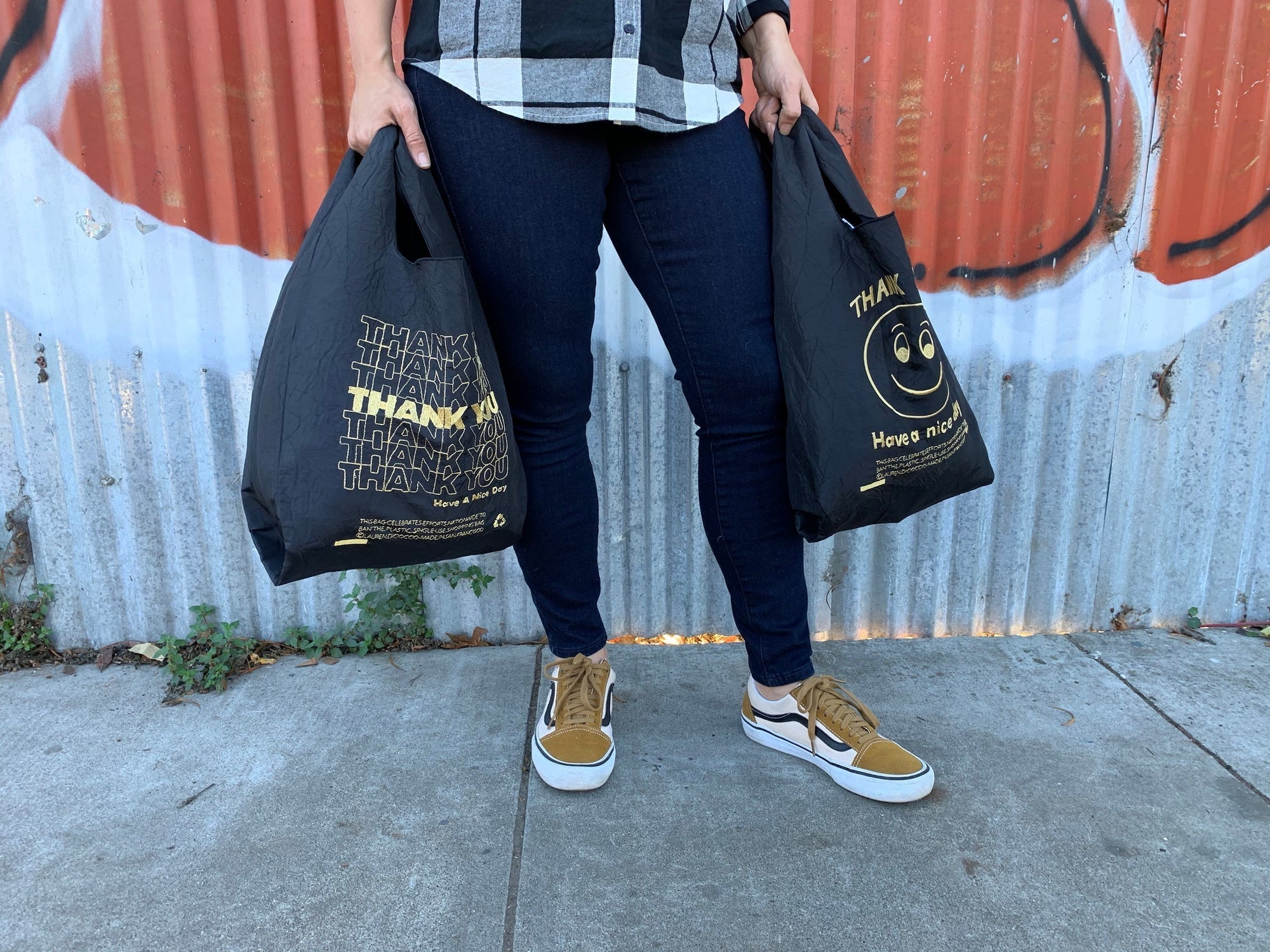 Thank You Tote - Smile - Gold/Black - Space Camp
