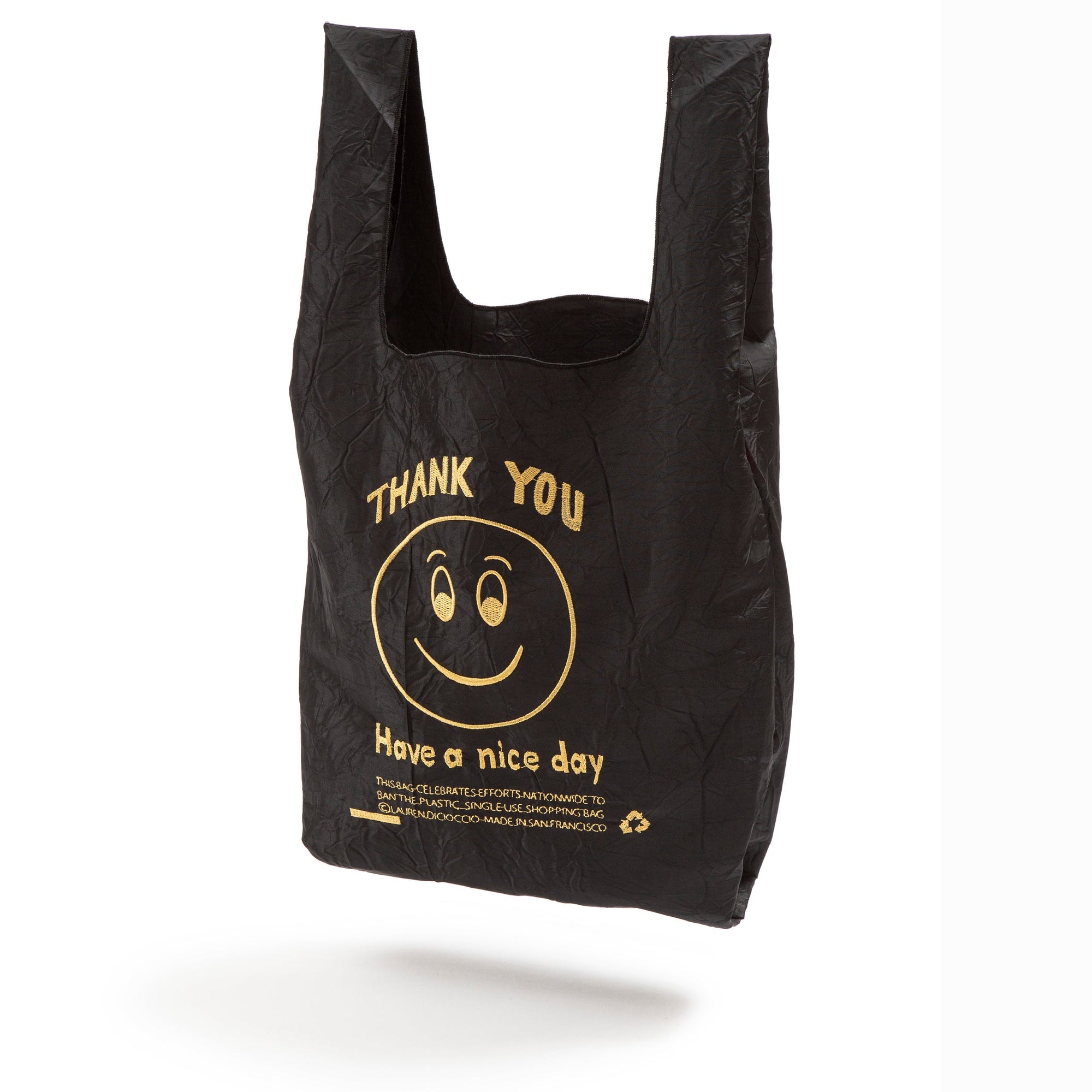 Thank You Tote - Smile - Gold/Black - Space Camp