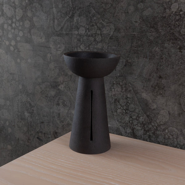 Ritual Object - Tall Incense Burner - Natural Black