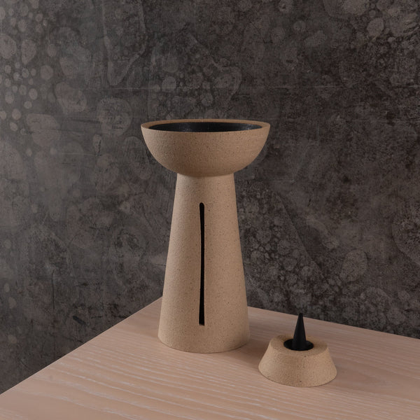 Ritual Object - Tall Incense Burner - Sand