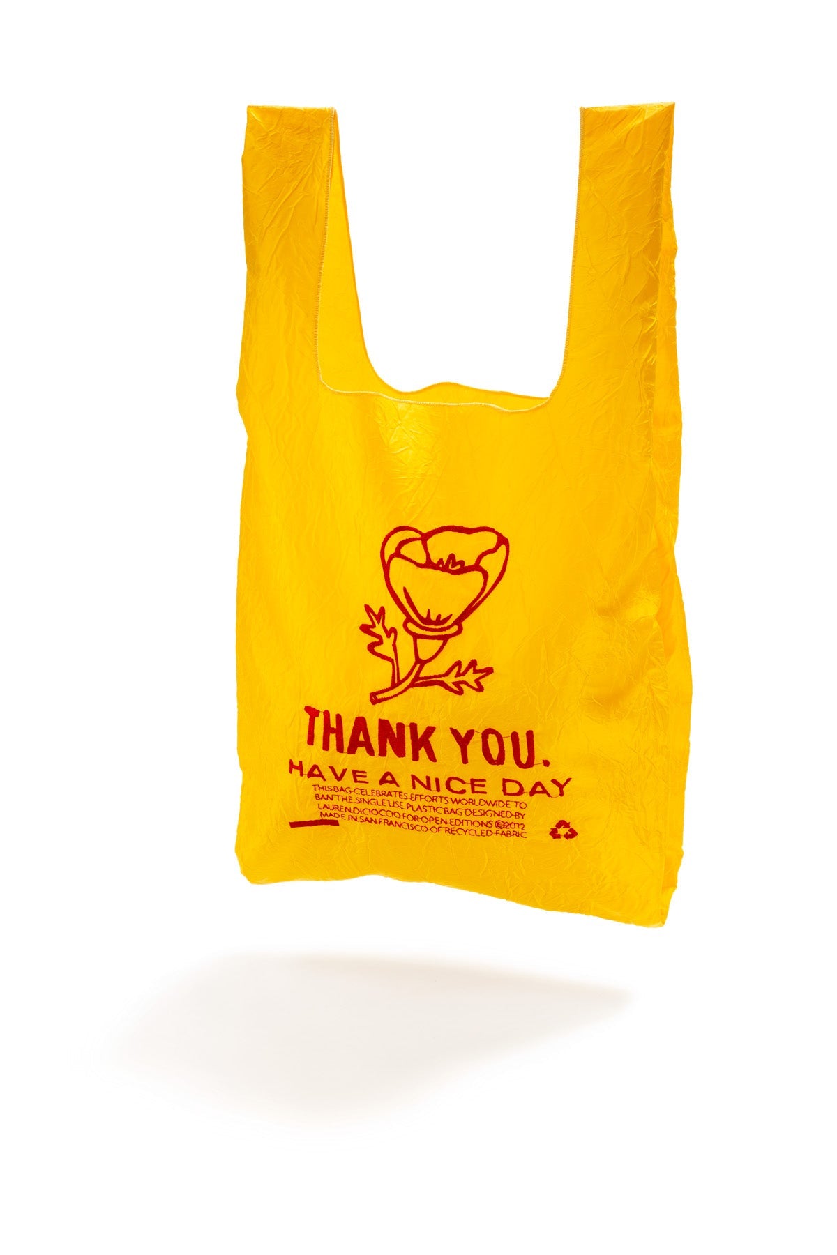 Thank You Tote - Poppy - Red on Yellow