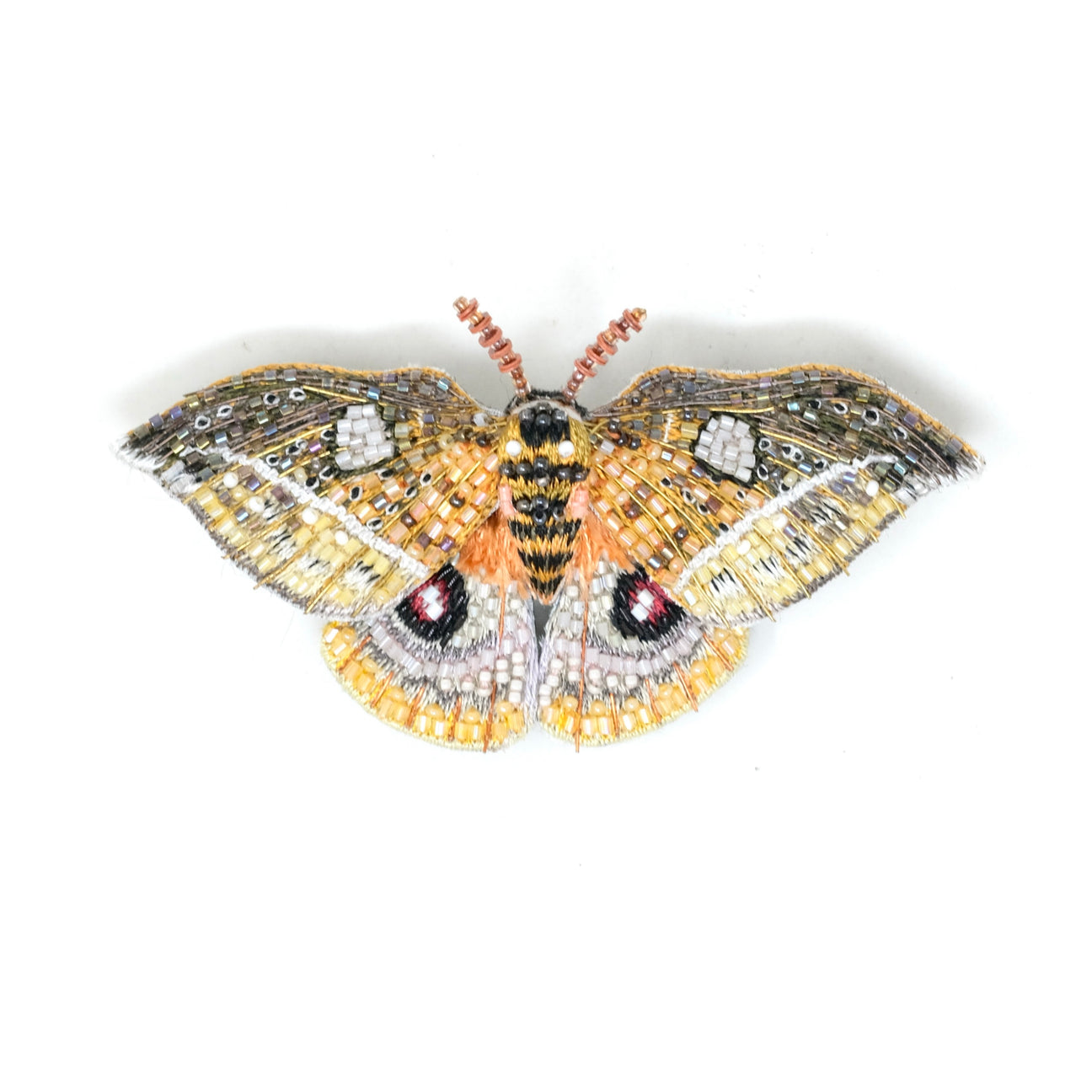 Emperor Automaria Moth Brooch