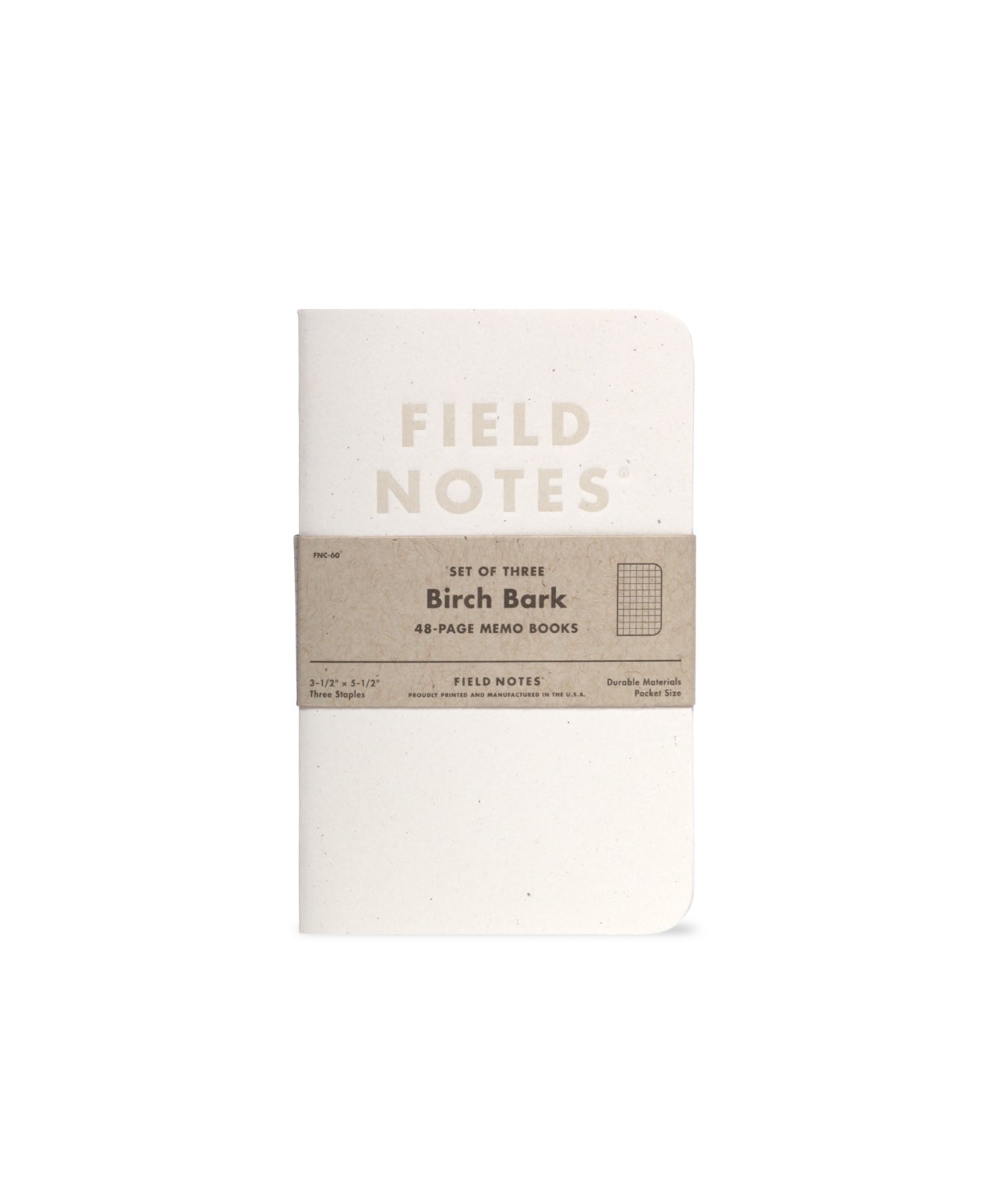 Birch Bark Graph Paper Field Notes - Set of Three - Space Camp