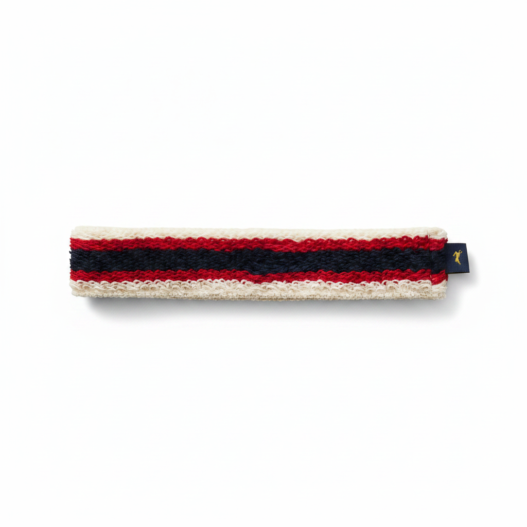 Tracksmith - Tracksmith Sweatband - Ivory/Navy/Red