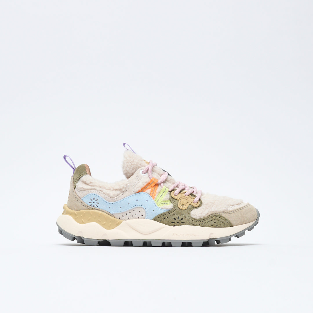 Flower Mountain - Yamano 3 Woman Suede/Teddy (Beige/Militare/Celeste)