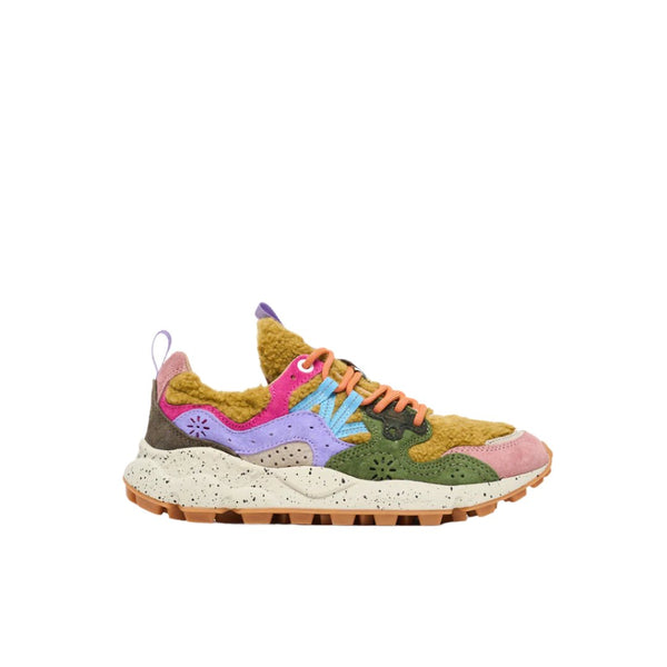 Flower Mountain - Yamano 3 Woman Suede/Teddy (Light Brown/Militare/Violet)