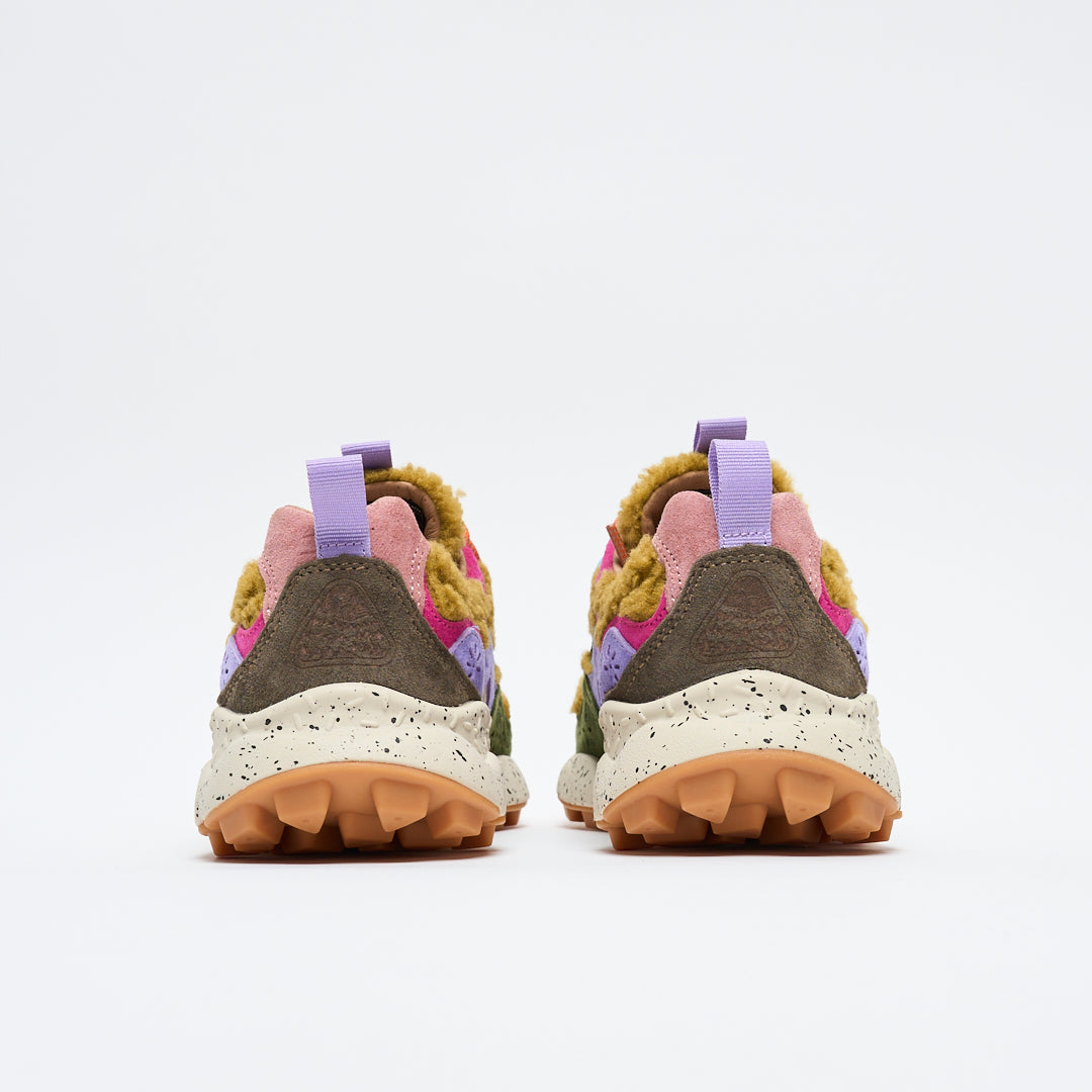 Flower Mountain - Yamano 3 Woman Suede/Teddy (Light Brown/Militare/Violet)