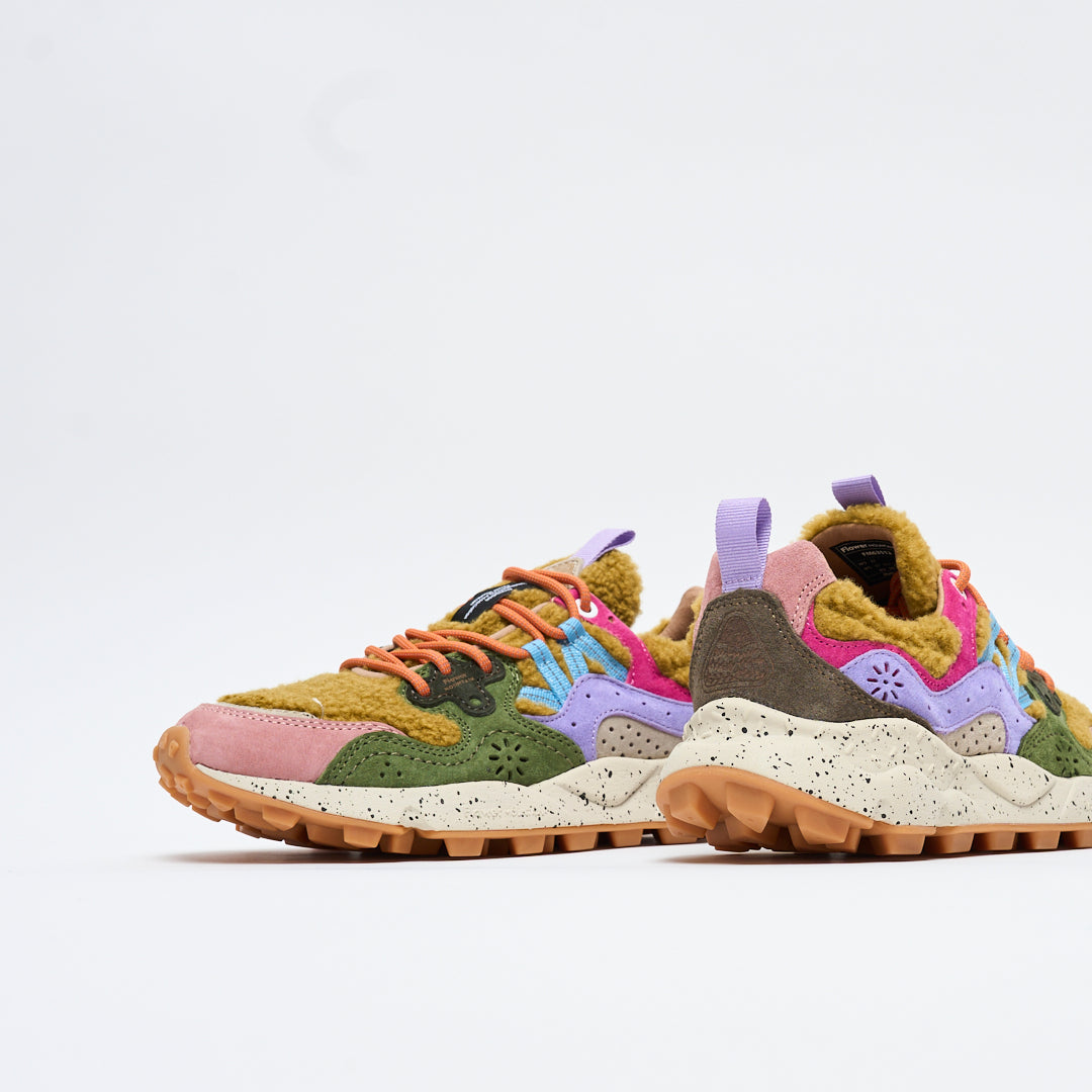 Flower Mountain - Yamano 3 Woman Suede/Teddy (Light Brown/Militare/Violet)