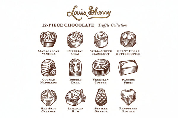 Louis Sherry - 12pc Traditional Truffles - Gated Garden by Gracie Studio in Green Tin Box