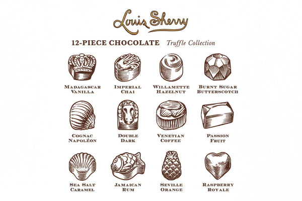 Louis Sherry - 12pc Traditional Truffles - Ming Blue