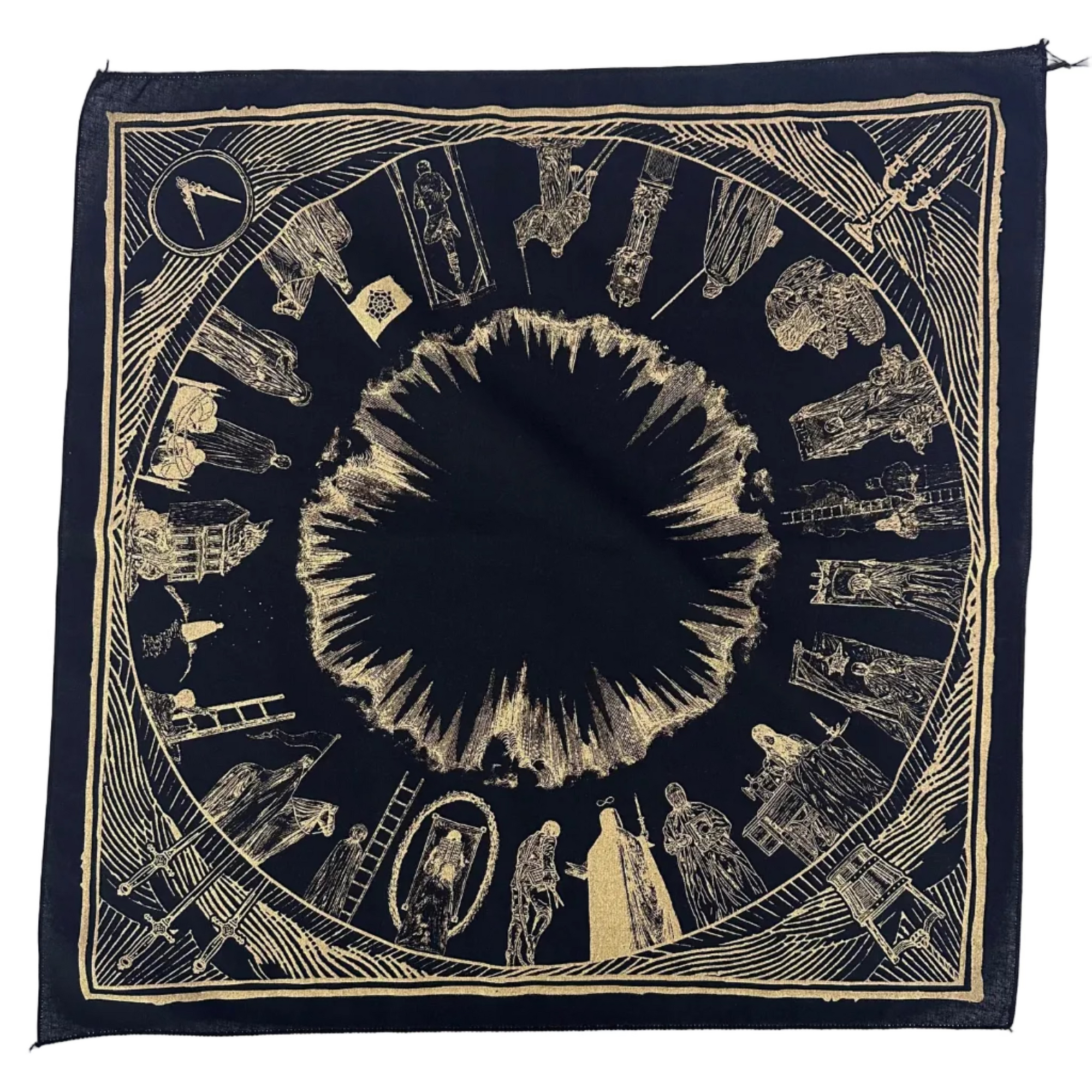 The Somnia Tarot Spread Cloth - "The Journey" - Black