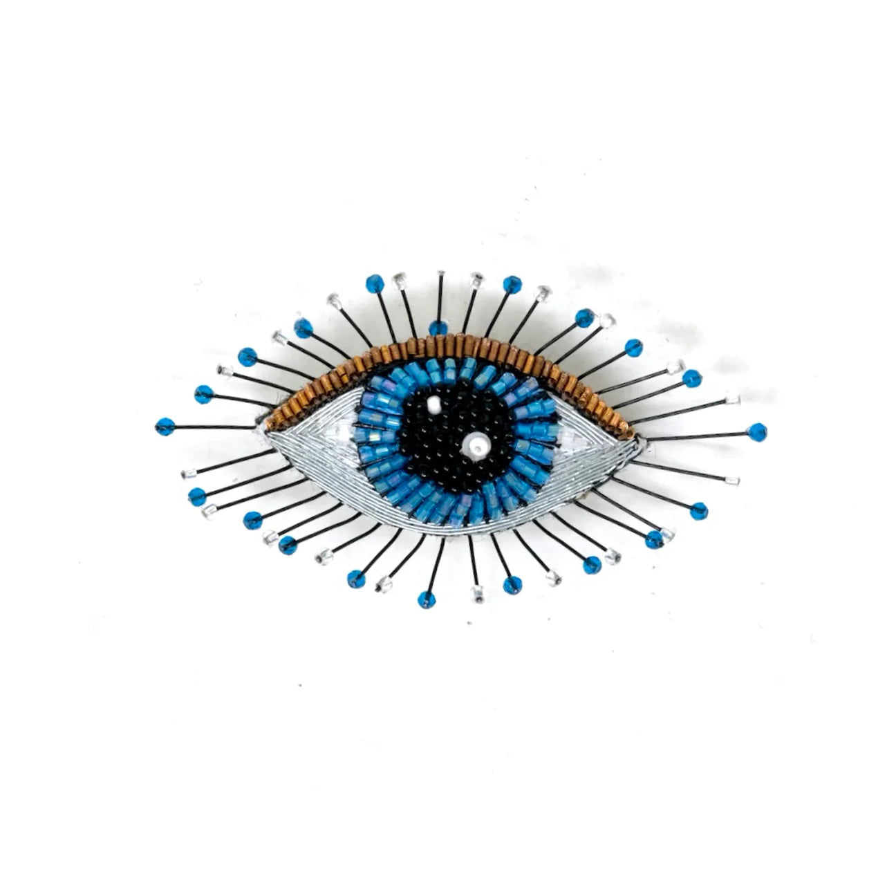Lapis Eye Brooch