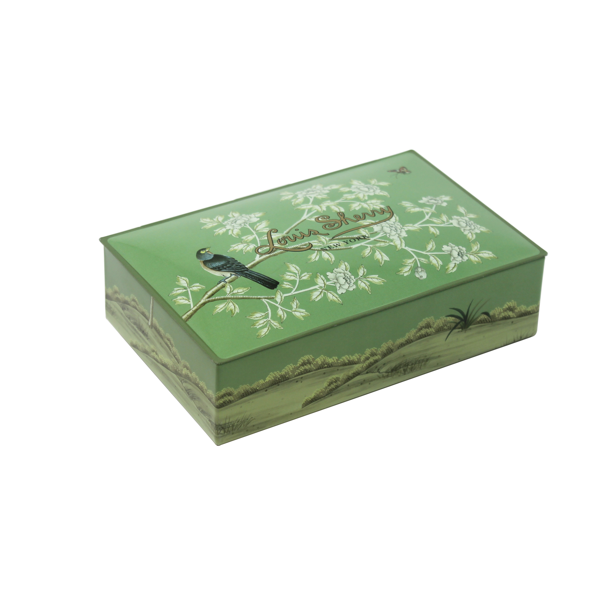 Louis Sherry - 12pc Traditional Truffles - Gated Garden by Gracie Studio in Green Tin Box