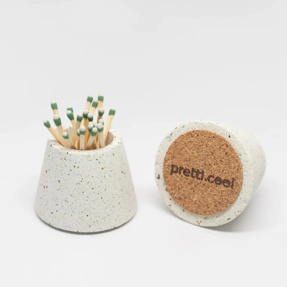 Terrazzo Match Holder - White - Thumbnail 2